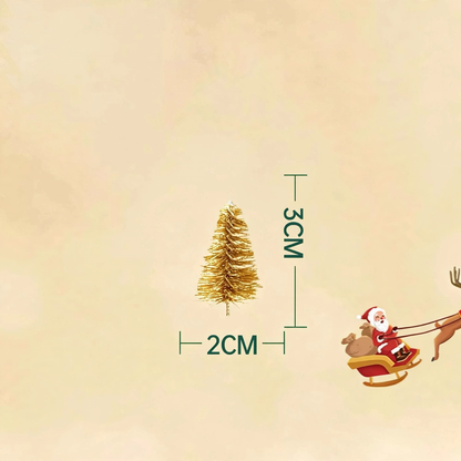 Miniatur-Weihnachtsbaum und Kranz-Dekoration