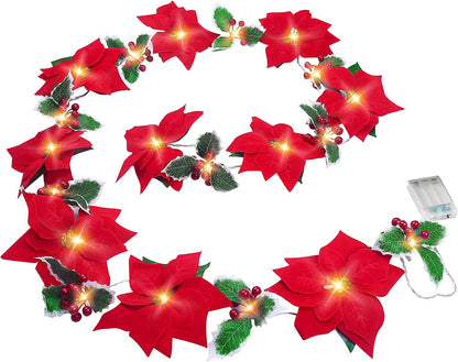 LED-Lichterkette mit Weihnachtssternen