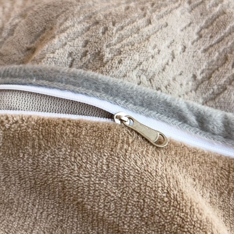 Doppelseitiges Bettwäsche-Set aus Milchfaser-Fleece, winterwarm