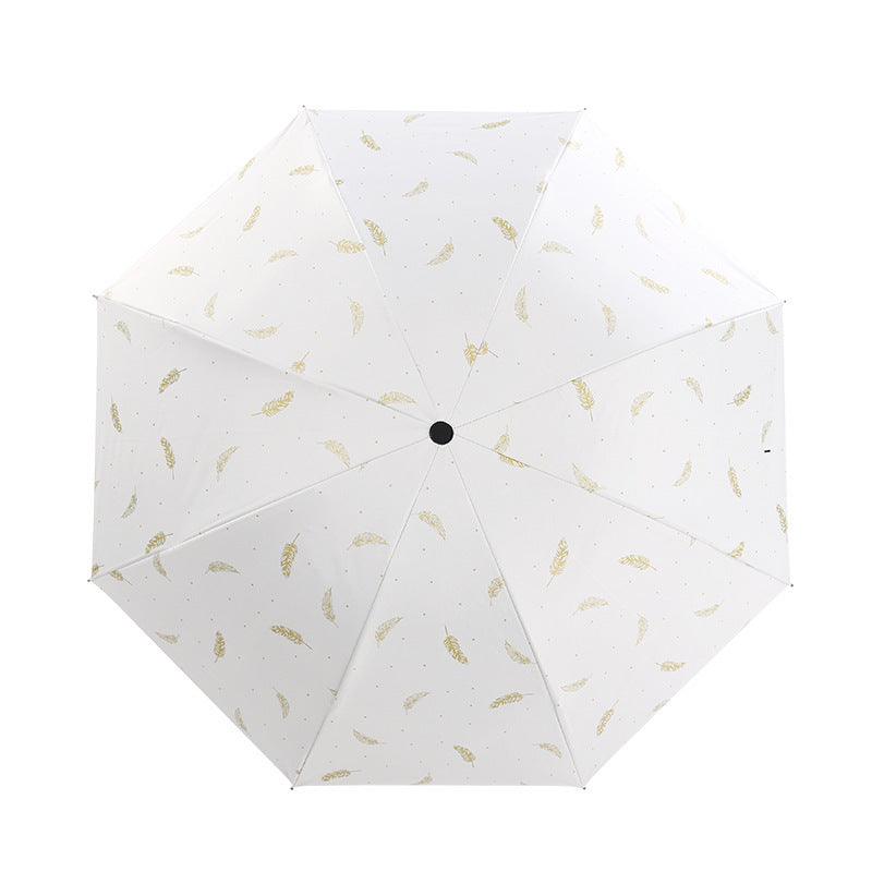 Damen Automatischer Regenschirm mit eleganter Feder-Design Brehn