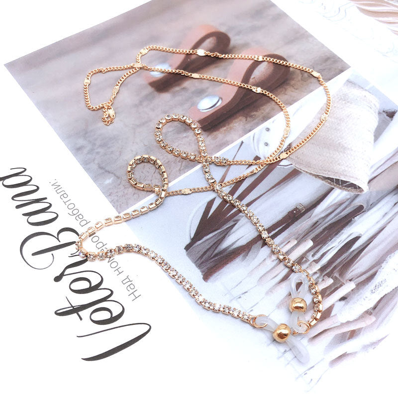Deluxe Strass-Brille Kette Brehn