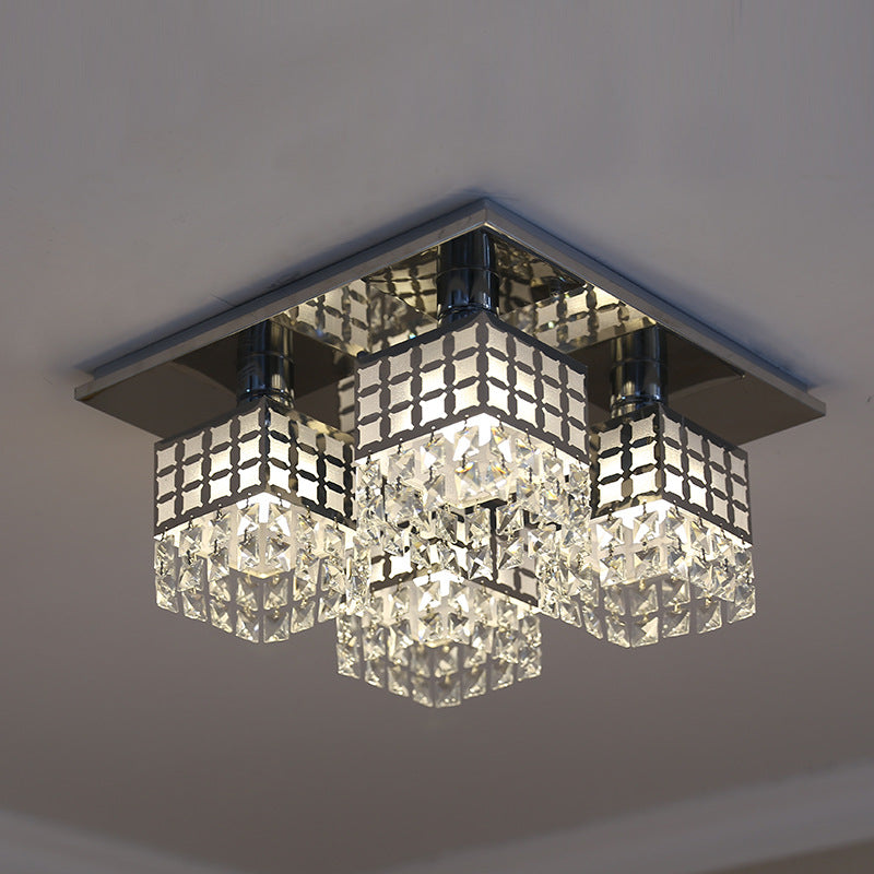 Moderne geometrische Kristall-Deckenleuchte