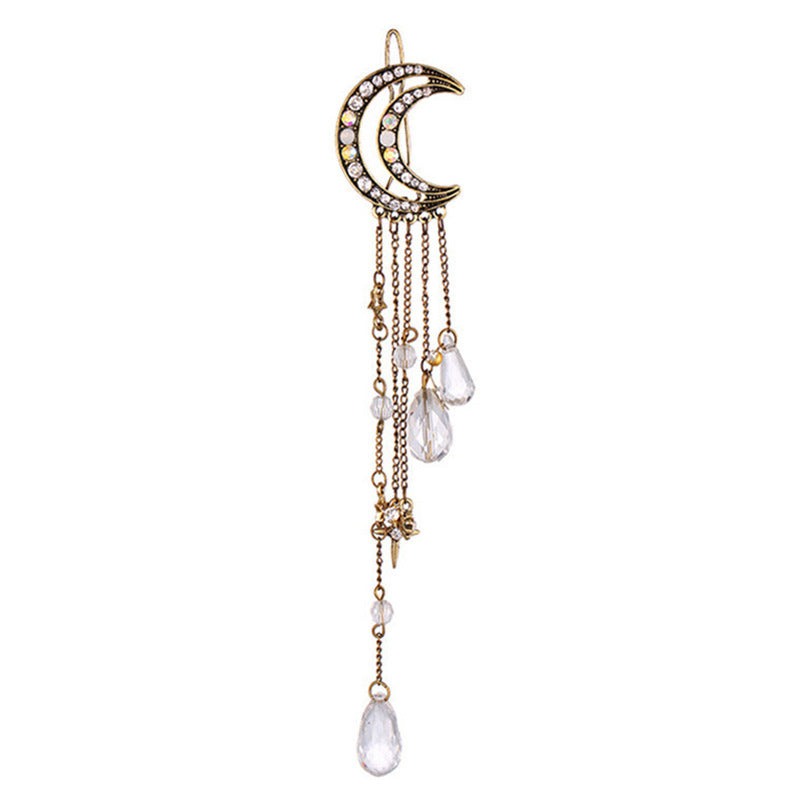 Himmelsmond-inspirierte Dangle-Brosche Brehn