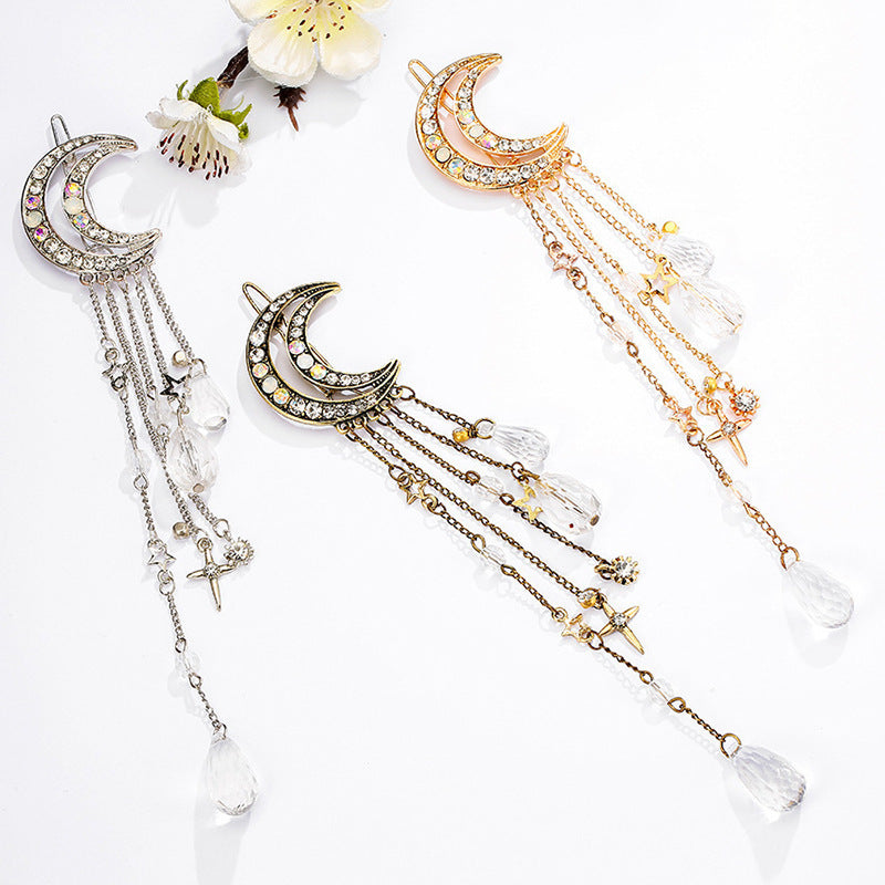 Himmelsmond-inspirierte Dangle-Brosche Brehn