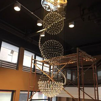 Spiral Kristall Pendelleuchte
