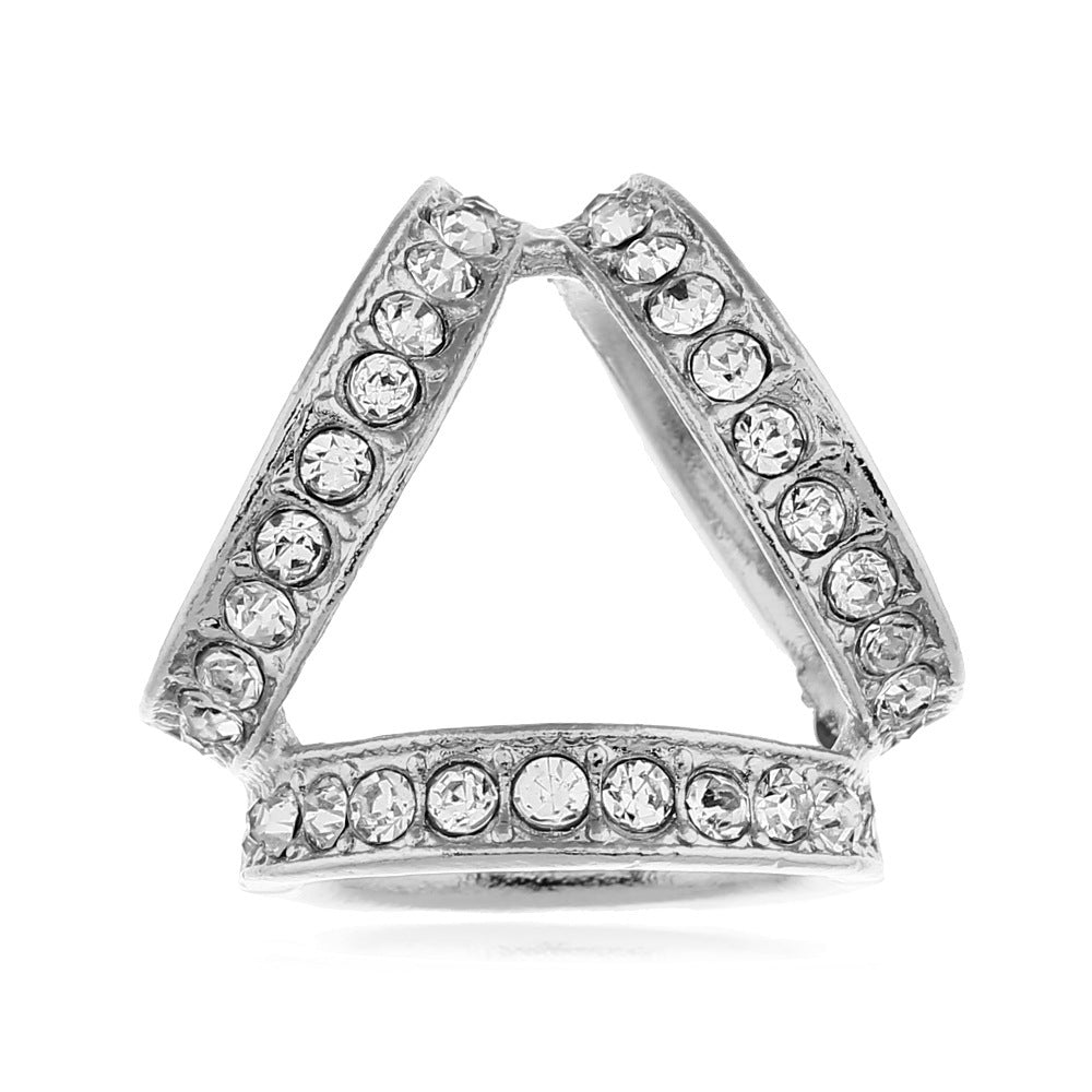 Dekorative mit Strass verzierte Brosche Brehn