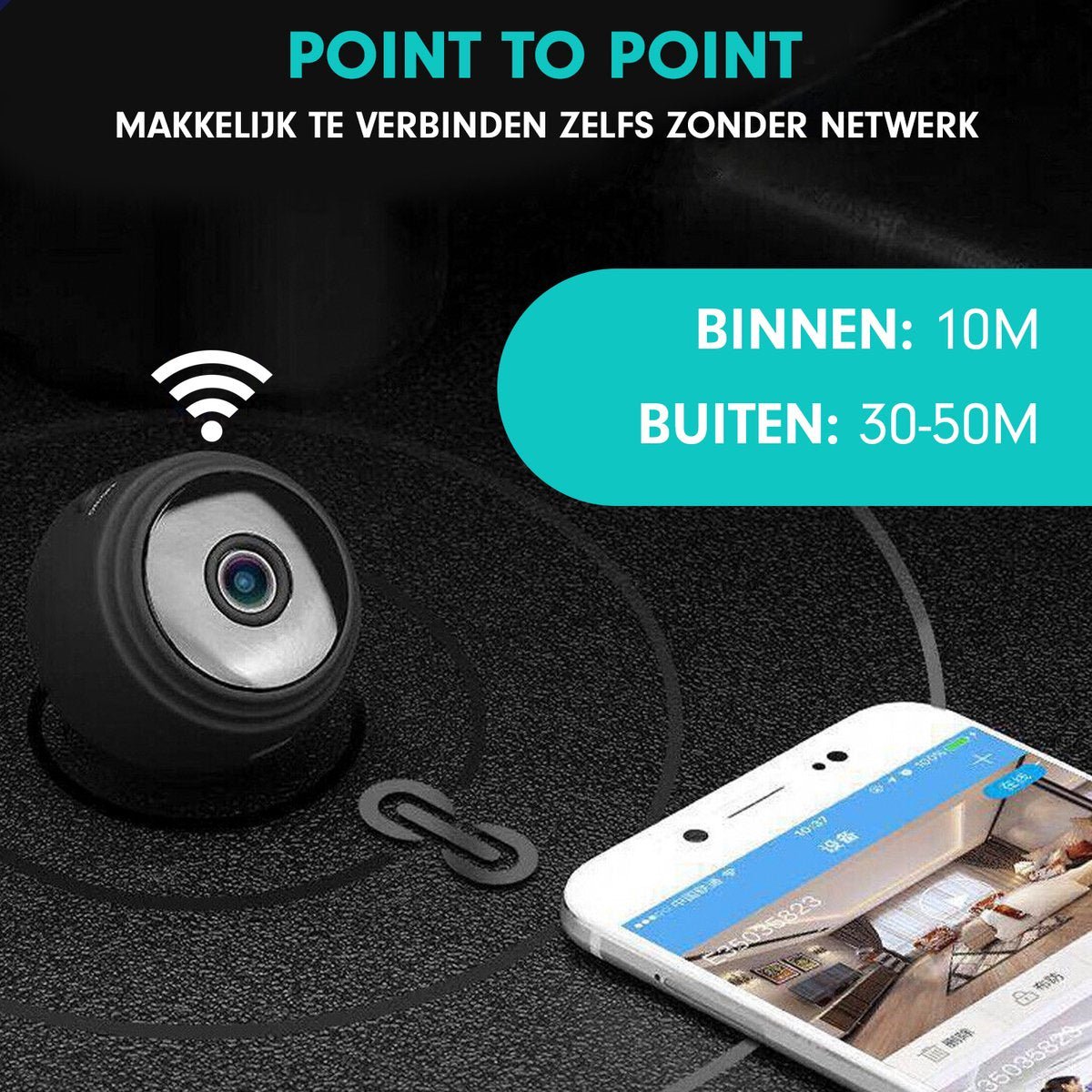 Brehn | SafetyCam WiFi Kamera - Ultra kompakte 1080p WiFi Kamera für maximale Sicherheit