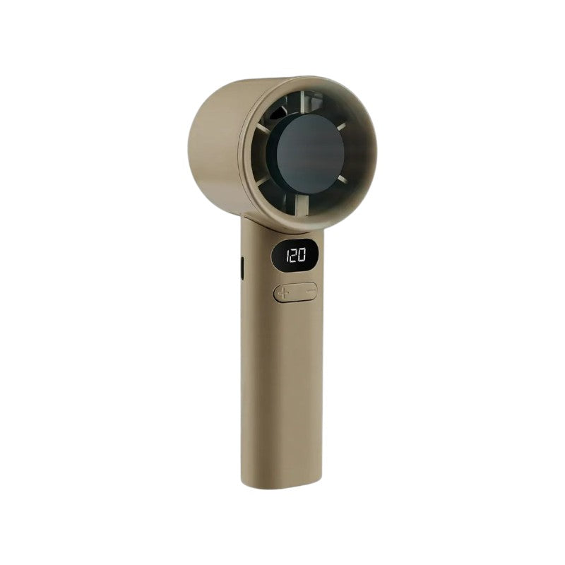 MTech Handheld Hochgeschwindigkeitsventilator – Wiederaufladbarer USB Mini Ventilator mit 120 Geschwindigkeiten & Anzeige | Brehn