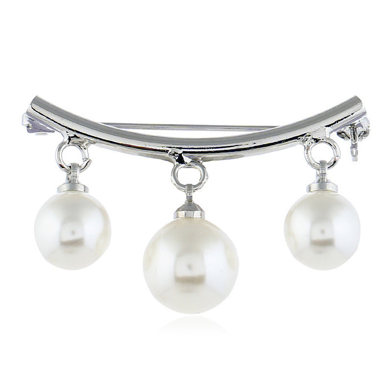 Elegante Perlen Tropfen Brosche Brehn
