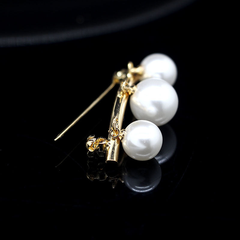 Elegante Perlen Tropfen Brosche Brehn