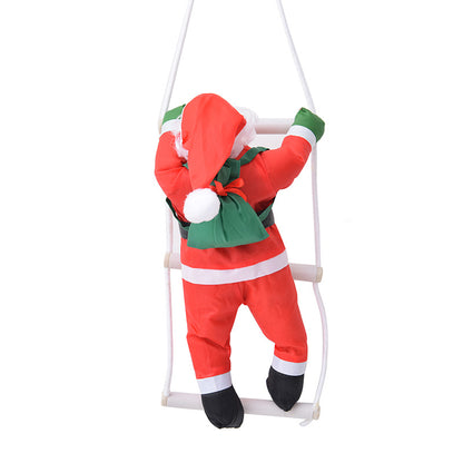 Aufblasbare Weihnachtsmannfigur mit Kletterseil
