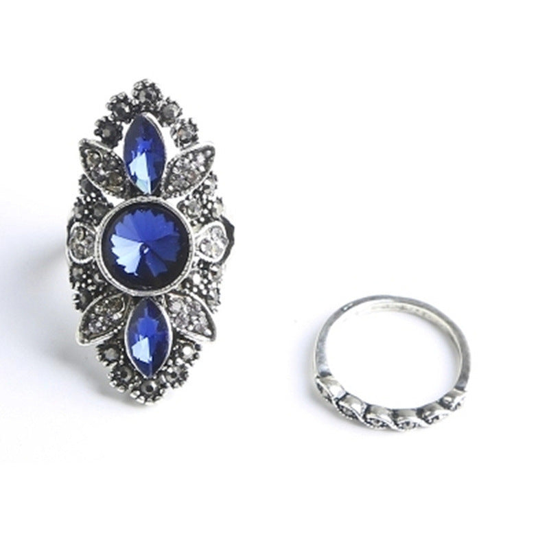 Eleganter Blatt-Design Verstellbarer Ring Brehn