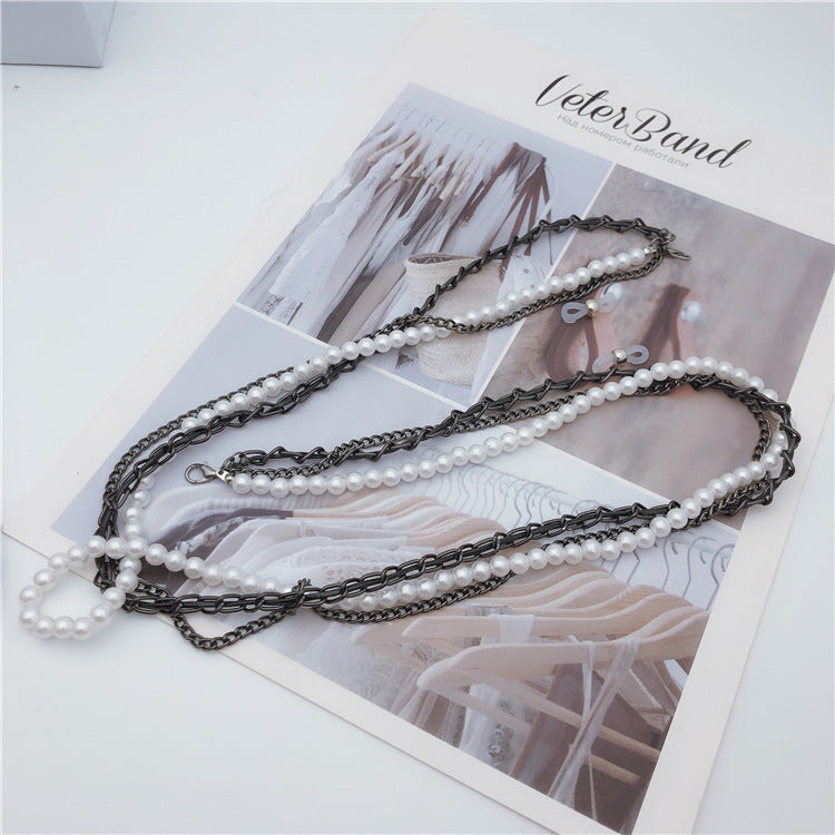 Elegante Mehrstrang-Perlen-Brillenband Brehn
