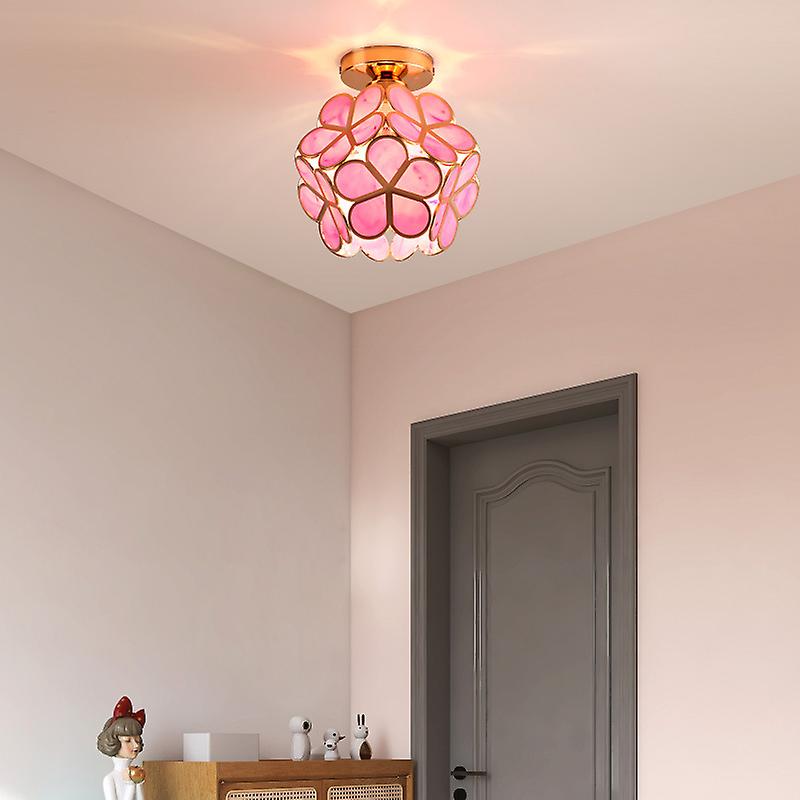 Künstlerische Glasschlussleuchte mit floralem Muster - FlowerHall | Brehn