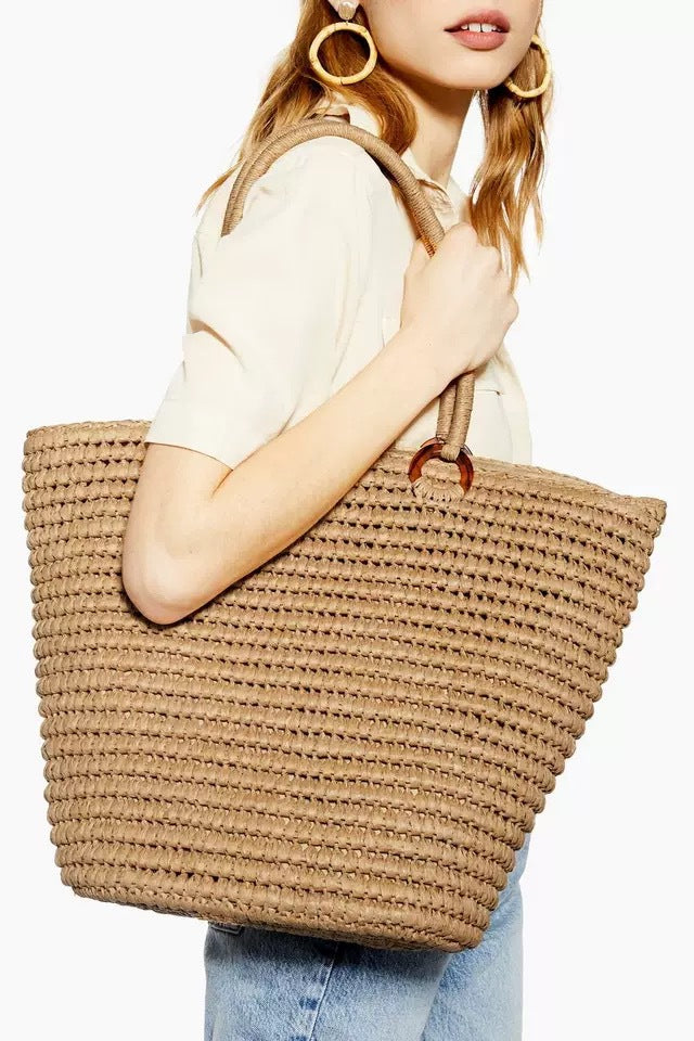 Handgefertigte Rattankorb-Tasche mit Modischem Design Brehn