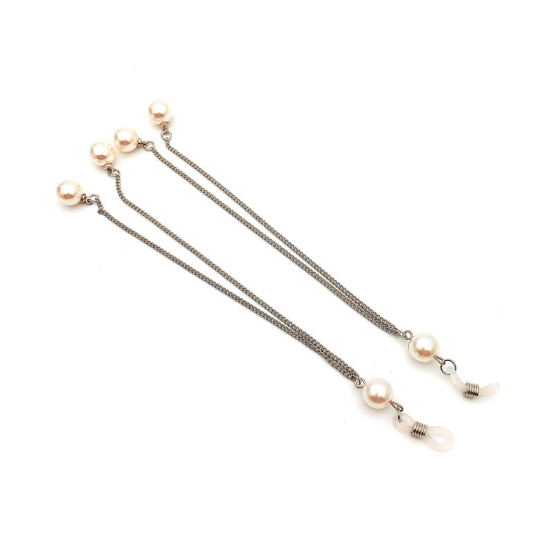 Elegante Triple-Strang Perlen Brillen Kette Brehn