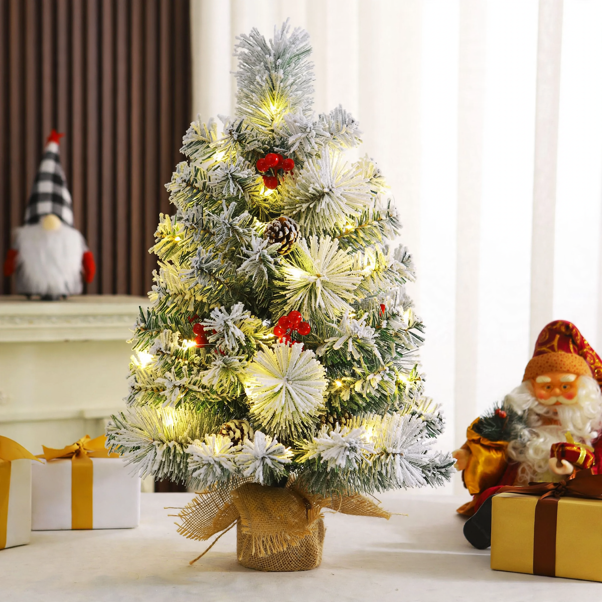 Künstlicher Mini-Weihnachtsbaum für den Tisch