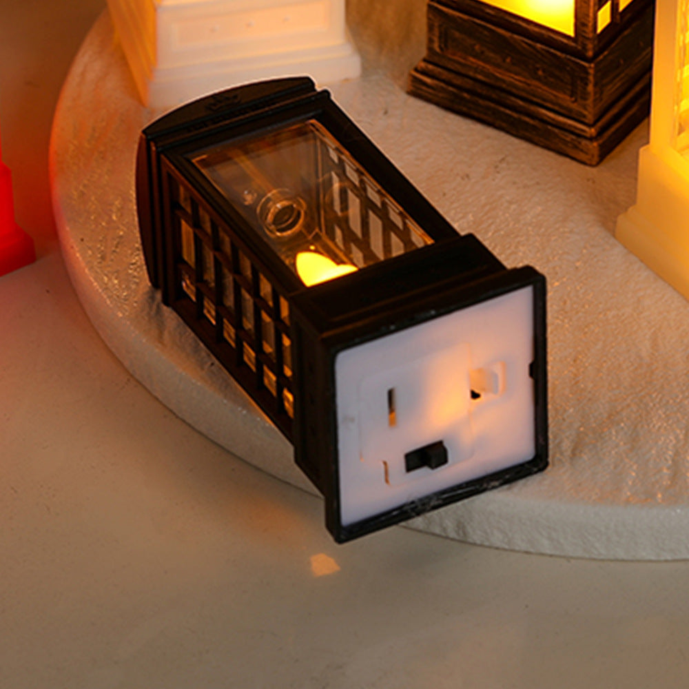 Dekorative Telefonzellen-Laterne mit LED-Licht