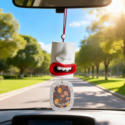 Auto-Duftanhänger mit abstraktem Lippen-Design