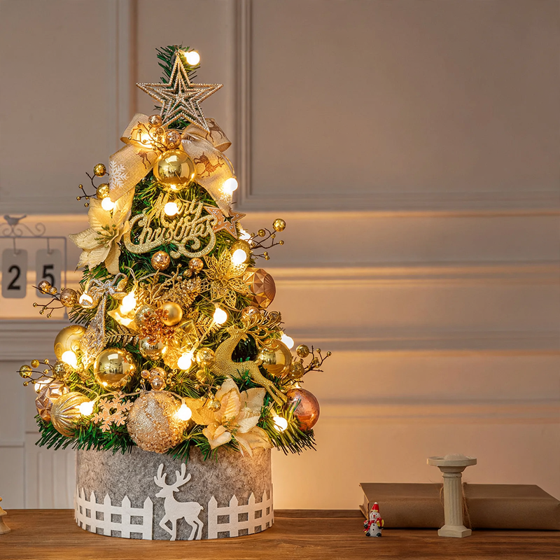 Mini-Weihnachtsbaum-Set, 60 cm, PVC, Tischdekoration