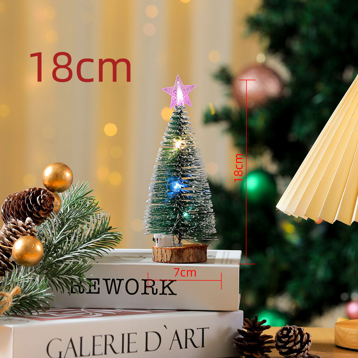 Mini-Weihnachtsbaum aus PVC, beschneit, verschiedene Größen