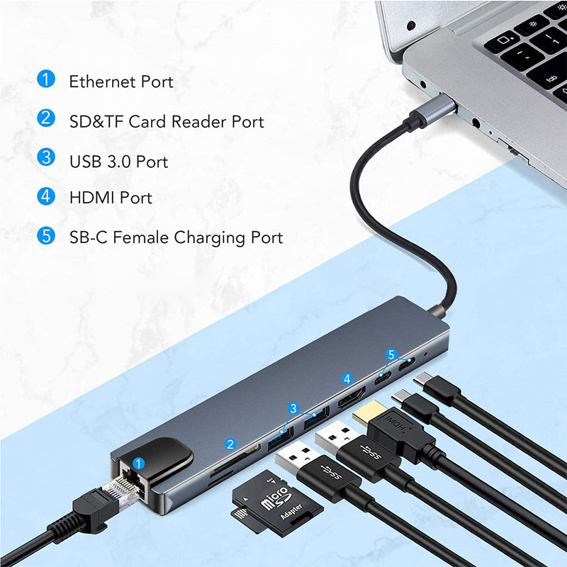 Brehn | 8 In 1 Universelle Dockingstation