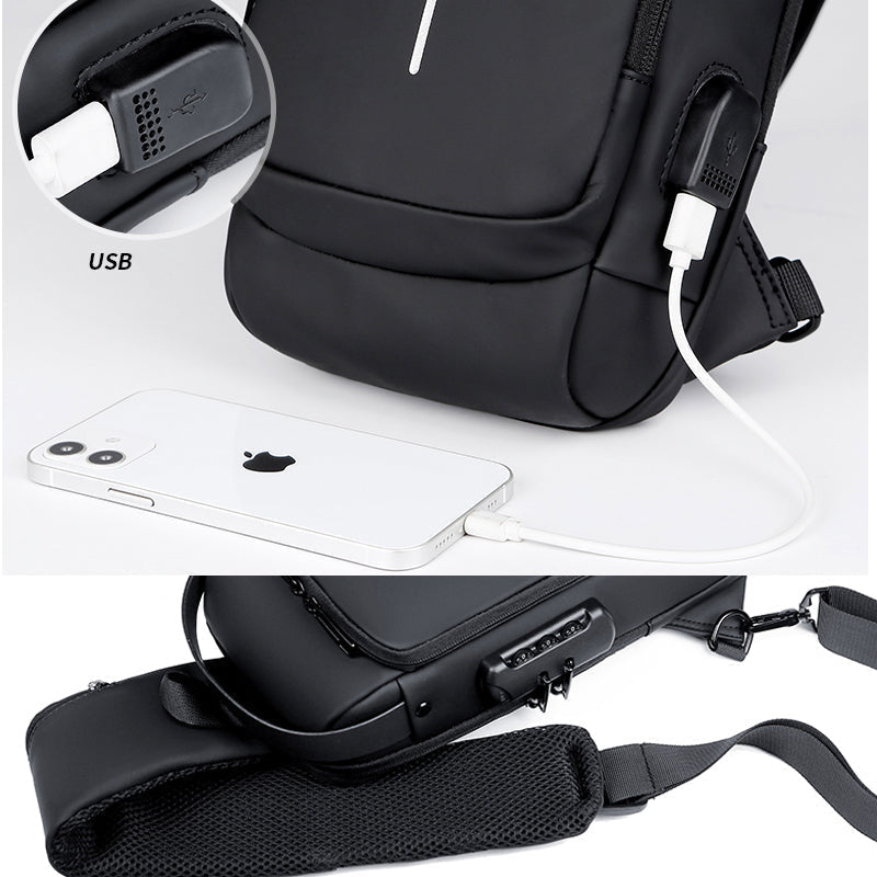Brehn | Lässige Multifunktionale Diebstahlsichere Brusttasche für Herren