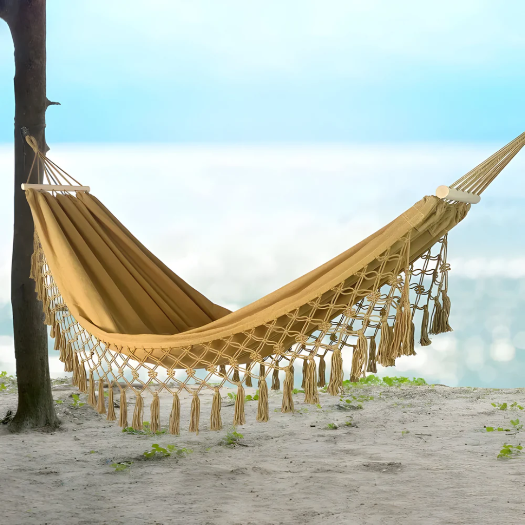 Brehn | Bequeme Boho-Hängematte aus Baumwolle