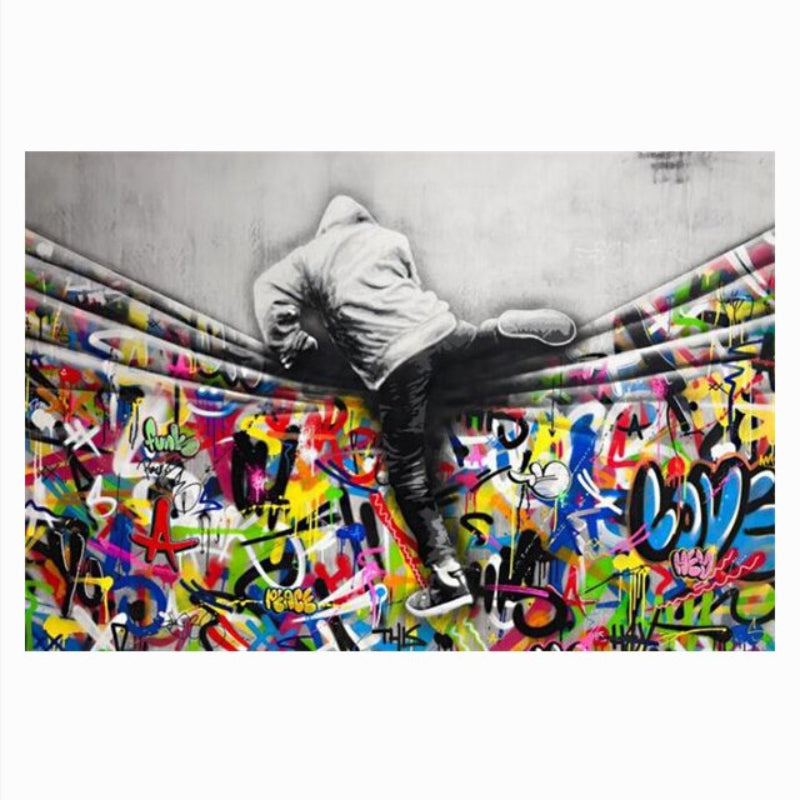 Pop Art Street Graffiti - Leinwand Wandkunst Gemälde