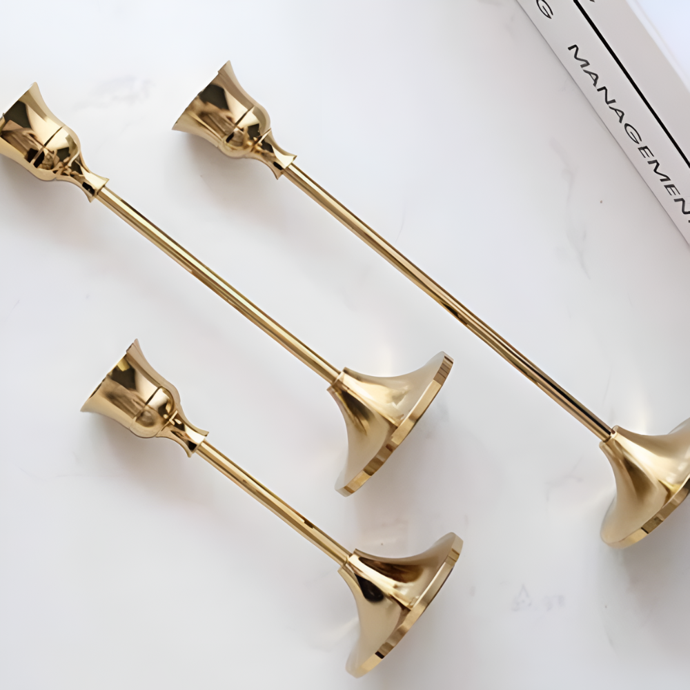 Gold Taper Kerzenhalter Set | Brehn