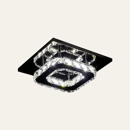 Moderne LED-Deckenleuchte mit Kristalloptik