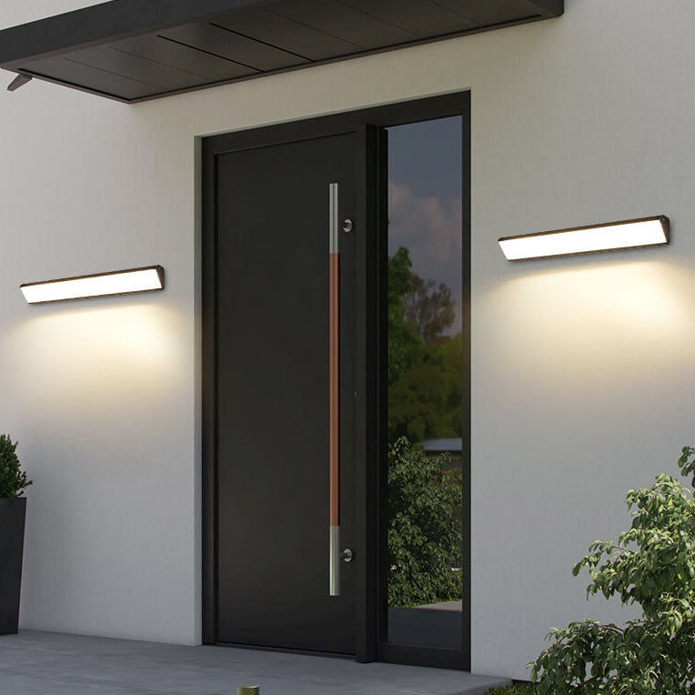 Moderne Outdoor Lang Bar Aluminium Acryl Wasserdicht LED Wand Sconces Lampe | Brehn