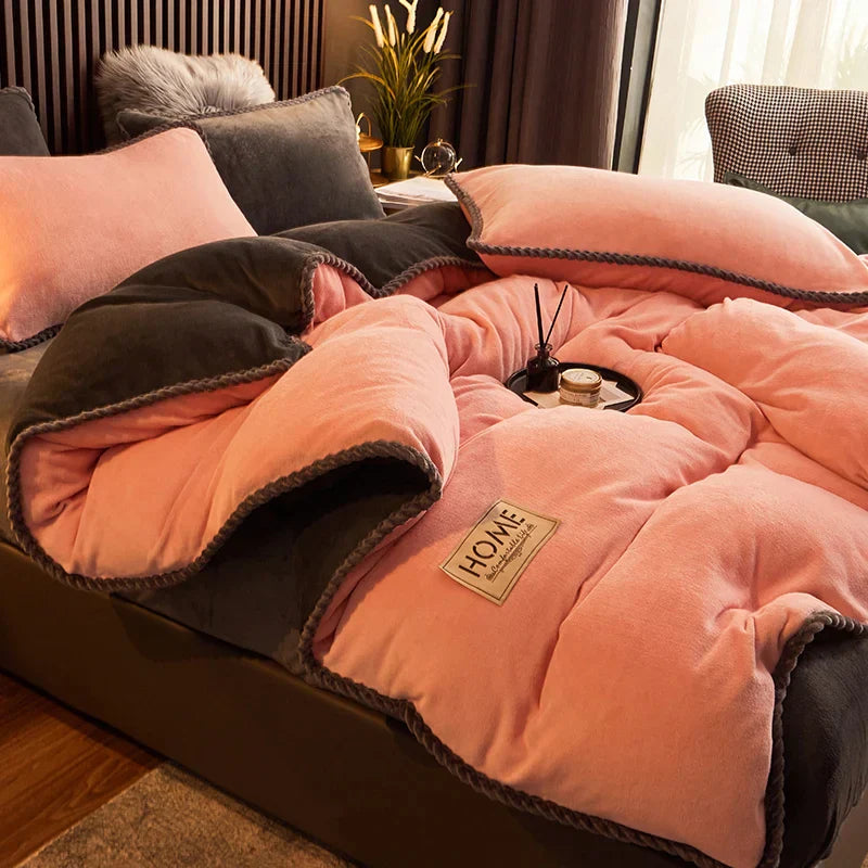 Brehn | Luxuriöses Samt-Fleece Bettbezug-Set - PlushHaven
