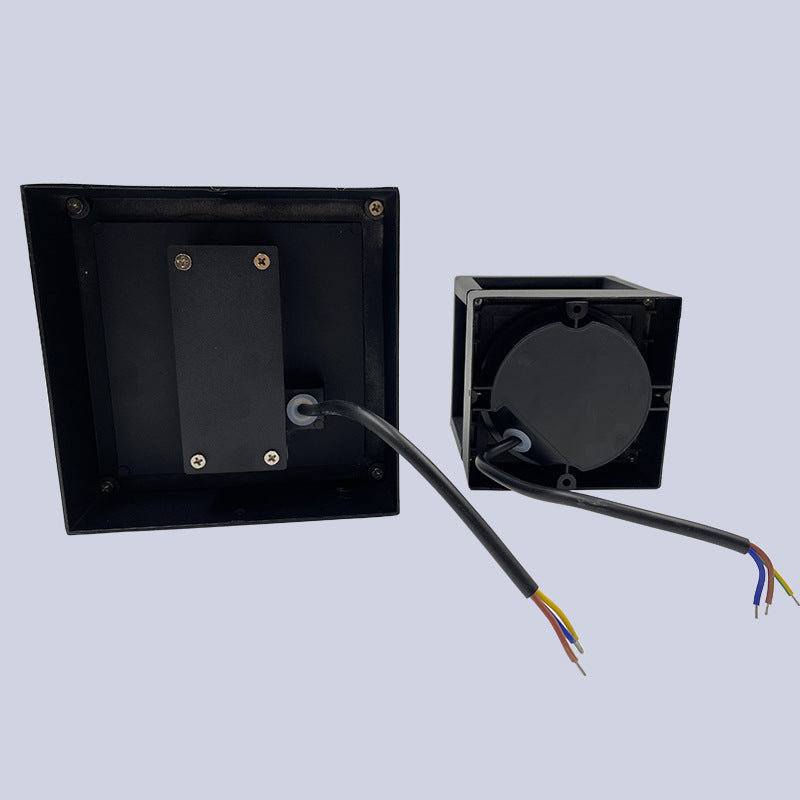 Moderne Minimalistische Wasserdichte Quadratische Aluminium Acryl LED Außenwandlampe Für Garten | Brehn