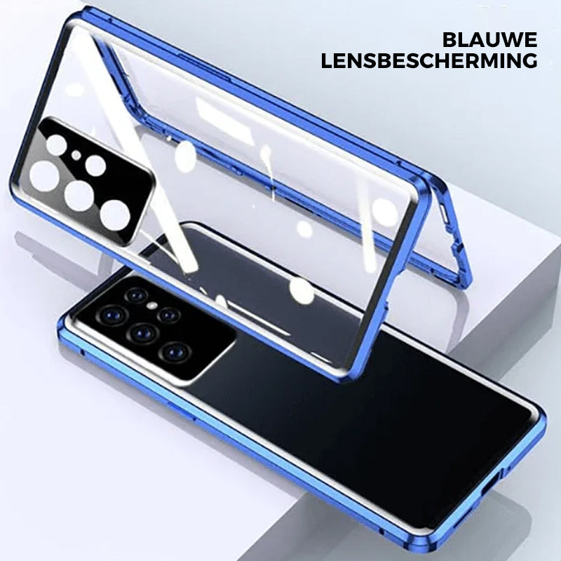 Brehn | gehärtetes Glas Doppelseitige Handyhülle für Samsung