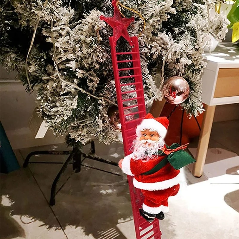 Brehn | 🎅Elektrischer Weihnachtsmann, der mit Musik die Leiter erklimmt