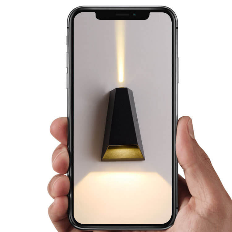 Moderne kreative trapezförmige Up and Down beleuchtete LED Außenwandleuchte | Brehn