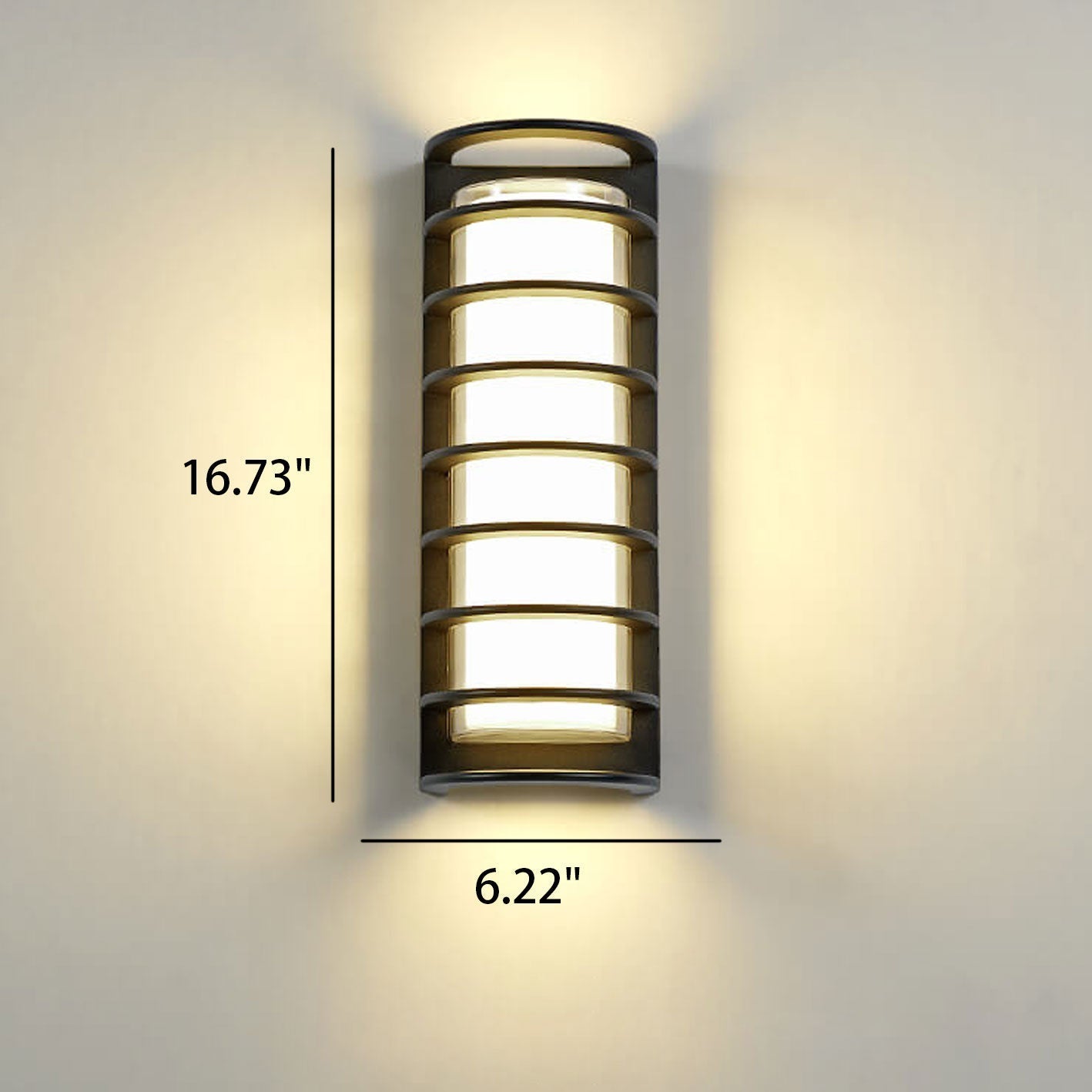 Moderne Outdoor-Säule Wetterfeste LED Garten Wand Sconce Lampe | Brehn