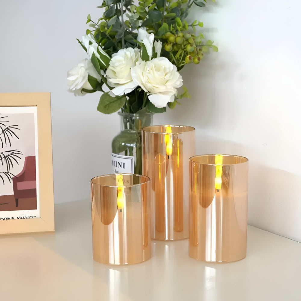 3D Flacker Flameless Kerzen Set | Brehn