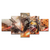 5-teilige Wrath of the Bounty Hunter - Leinwand Wandkunst Malerei