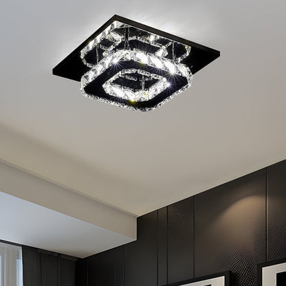 Moderne LED-Deckenleuchte mit Kristalloptik