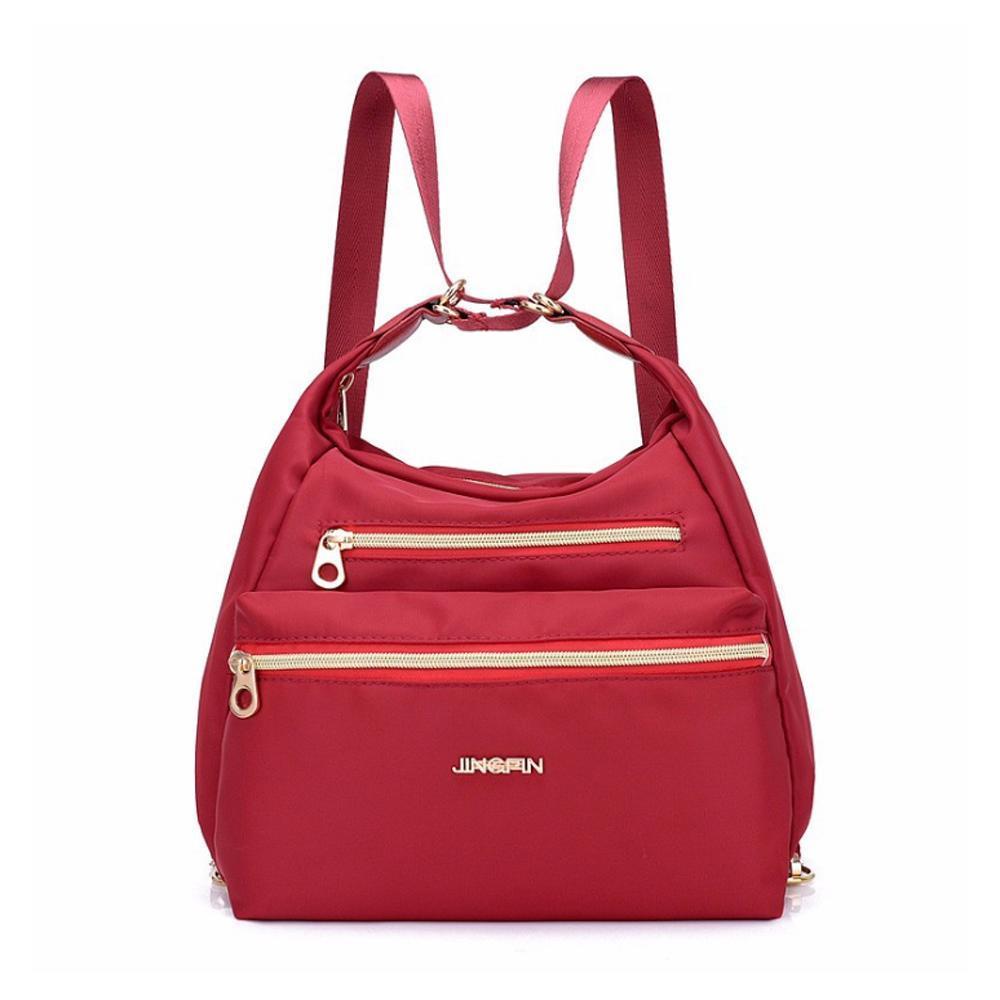 Tasche mit doppelten Reißverschlüsse, Rucksack, Handtasche und Umhängetasche | Brehn