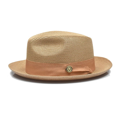 Natürlicher Strohhut Fedora | Brehn