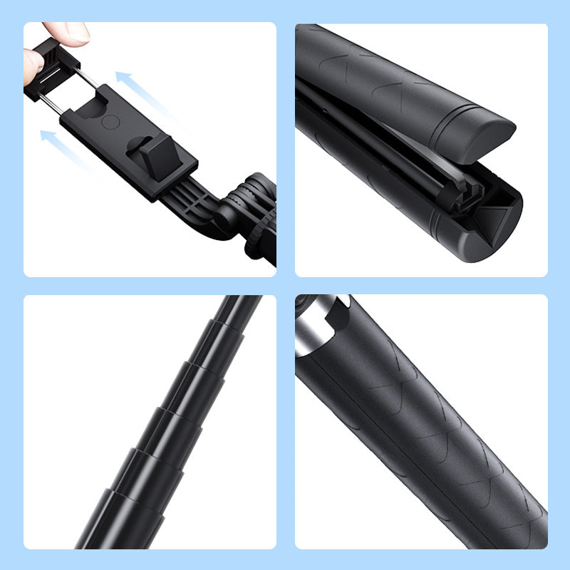 Selfie-Stick mit LED-Fülllicht | Brehn