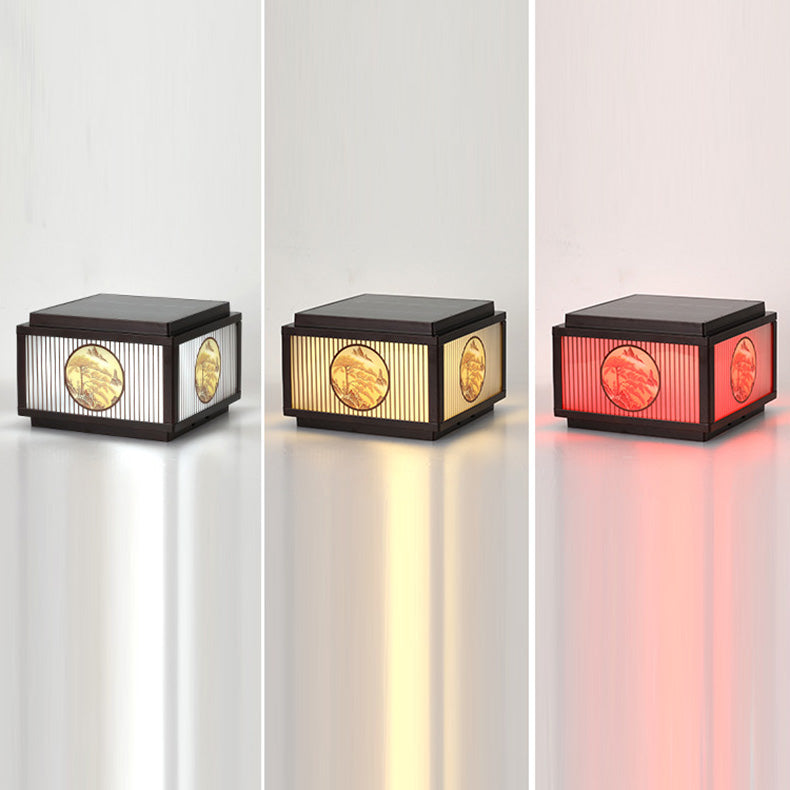 Modern minimalist Solar wasserdicht quadratisch Aluminium Glas LED Postkopflicht für Garten | Brehn