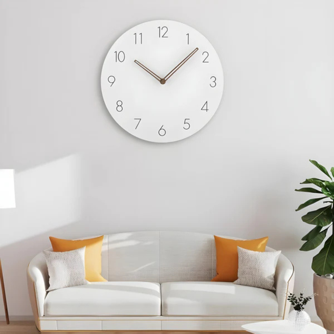 Große Holzwand Uhr – Minimalistisches Design mit stillem Bewegung | Brehn