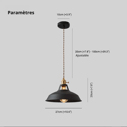 Brehn | Vintage Pastellpendelleuchte - Metallische Eleganz - Sanfte Atmosphäre