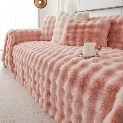 Luxe Ripple Faux Fur Sofa Cover - Modern, Stylisch & Langlebig Sofa Schutz | Brehn