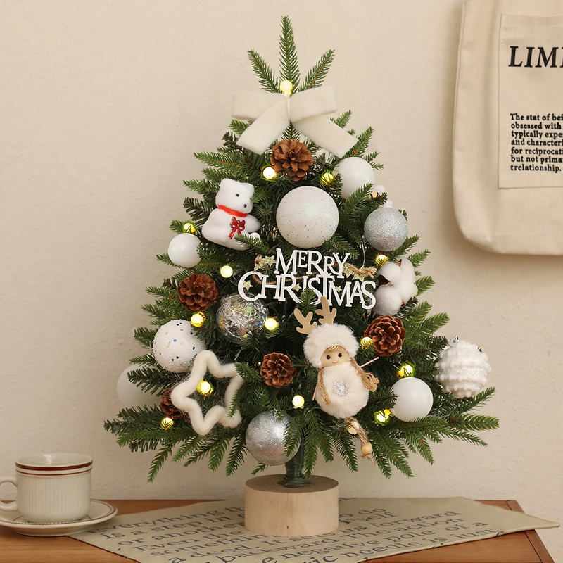 Mini-Weihnachtsbaum-Set mit Beleuchtung, 45 cm oder 60 cm