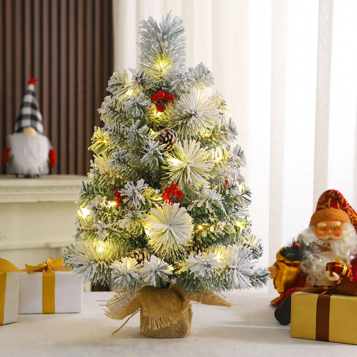 Künstlicher Mini-Weihnachtsbaum für den Tisch